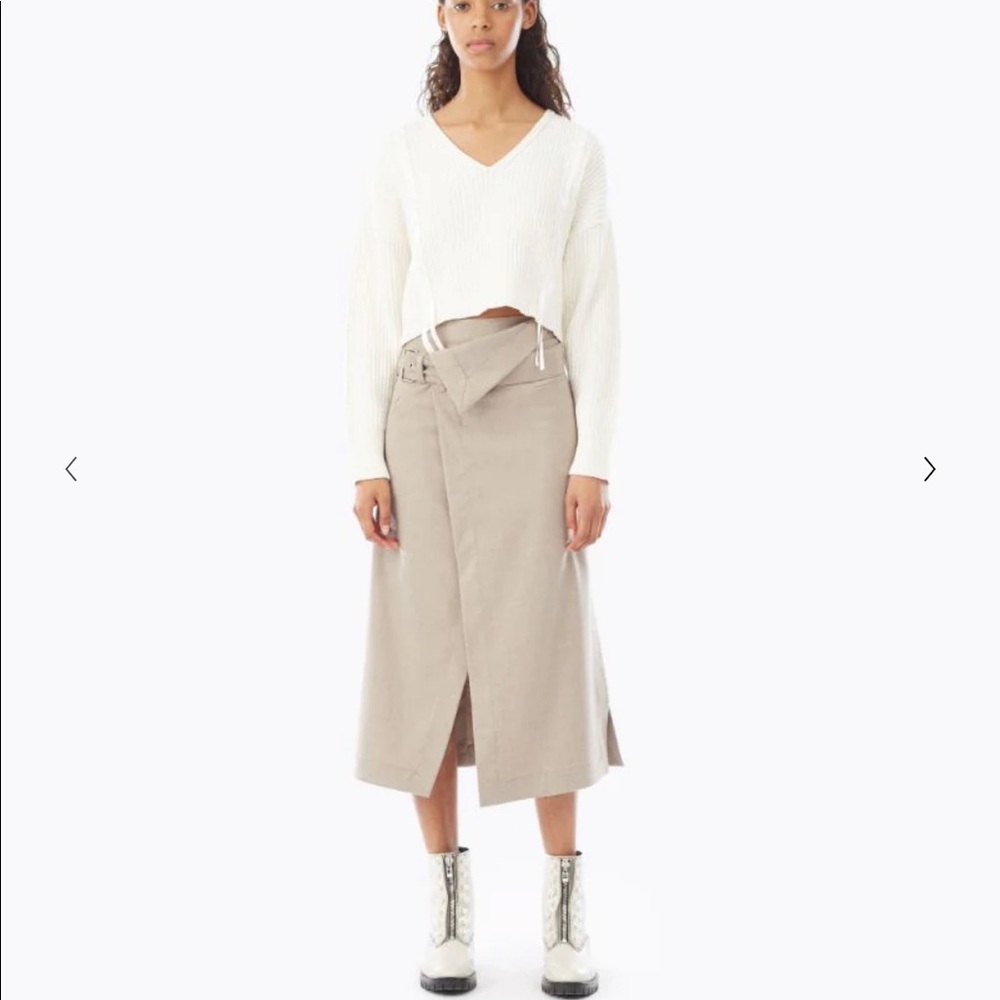 Phillip Lim Cropped Ribbon Weave Sweater